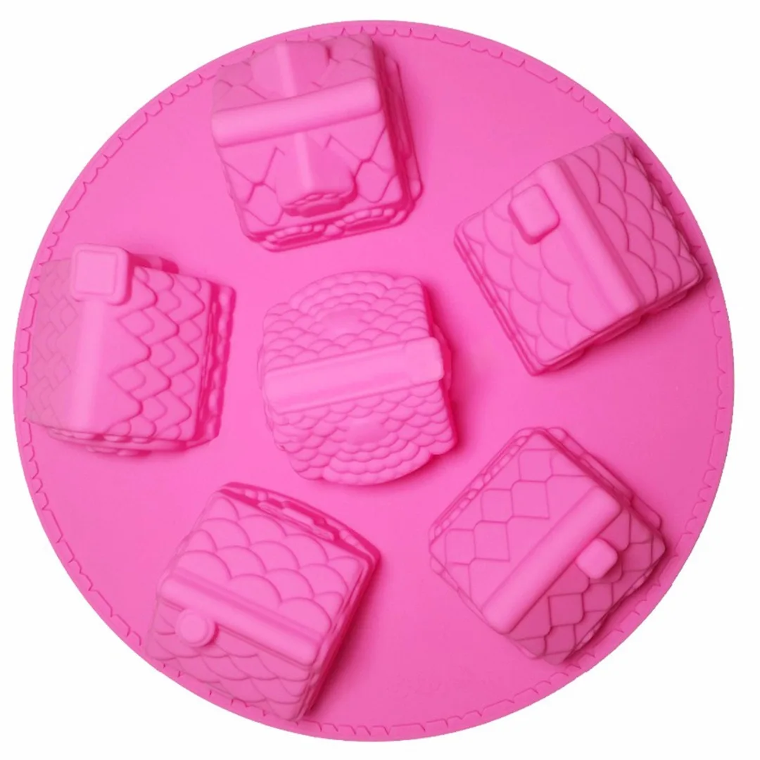 JX-LCLYL 3D Mini Houses Cake Mold Gingerbread Houses Silicone Cake Mold Baking Tools New