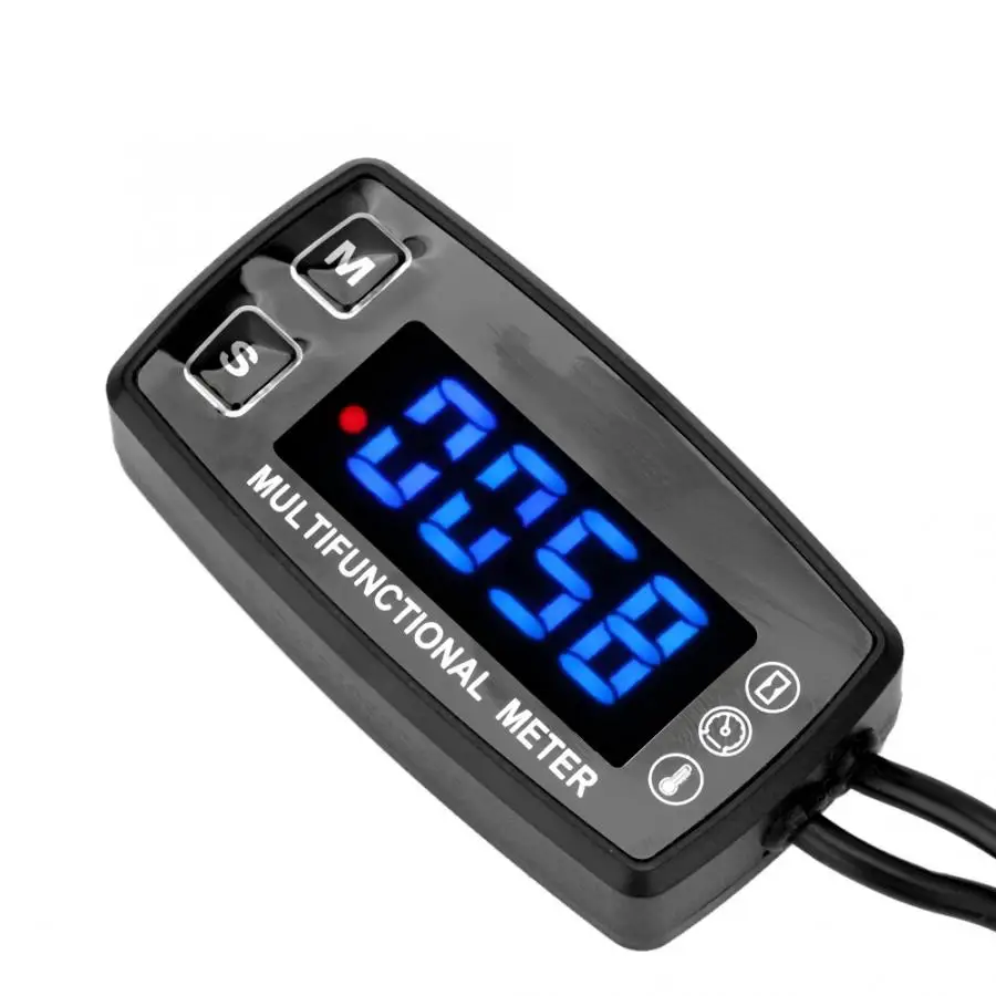 

LCD Digital Tachometer Thermometer Tach Hour Meter for Gas Engine ATV Buggy Tractor Paramotor