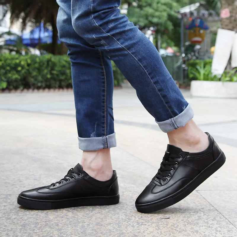 Dos De Couro Para Branco Moda Outono Homens Casuais Lace Preto Preto Sapatos ~ Da up 844 Tamanho Sapatilhas 2019 Homens Nova 49 35 Primavera branco AP7qxFI0Yw