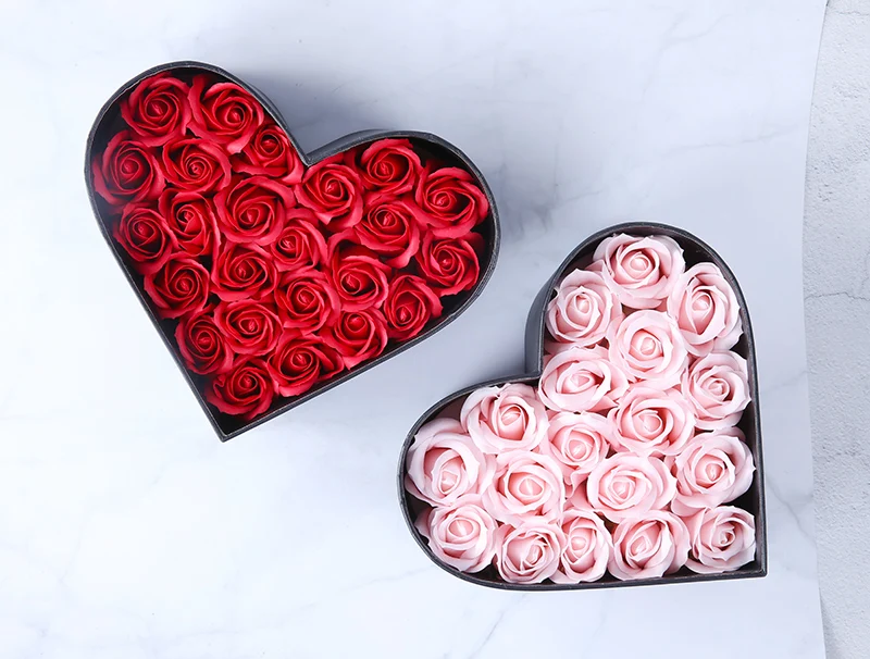 Вечная красная роза, коробка, искусственное мыло, цветок, подарок, сердце, коробка, День Святого Валентина, подарок подруги для женщин, свадебное украшение