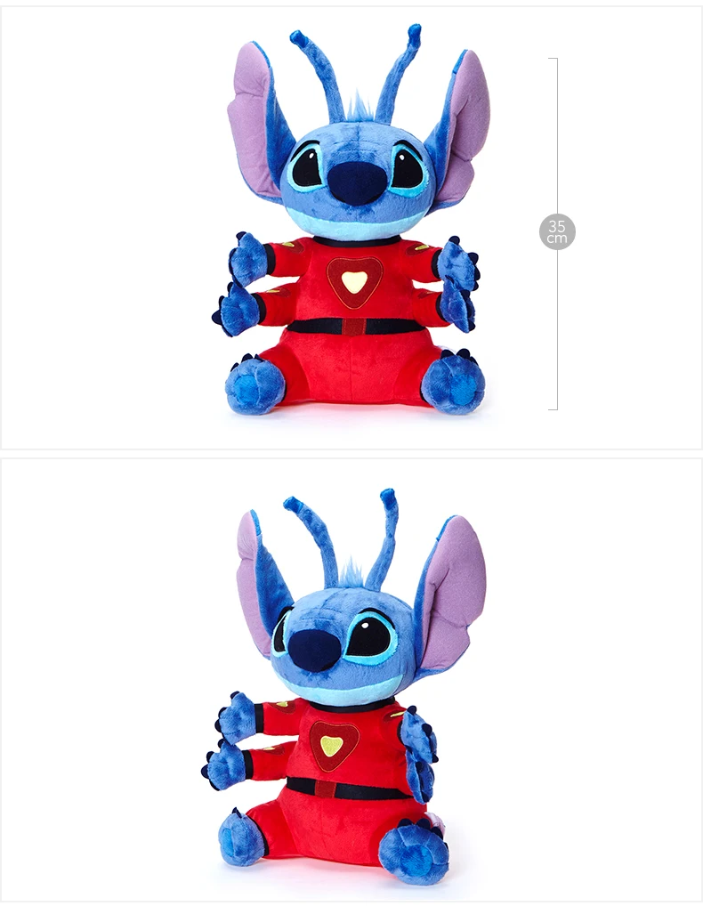 

Lilo and Stitch Toy 4 paw with red cloth Plush Figure Cute Stuffed Animals 35cm Toys for Children Christmas Gifts