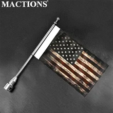 Motorcycle France Canada New Zealand Italy Spain Brazil Flag with Adjustable Mounting Bracket For Harley Sportster XL 883 1200