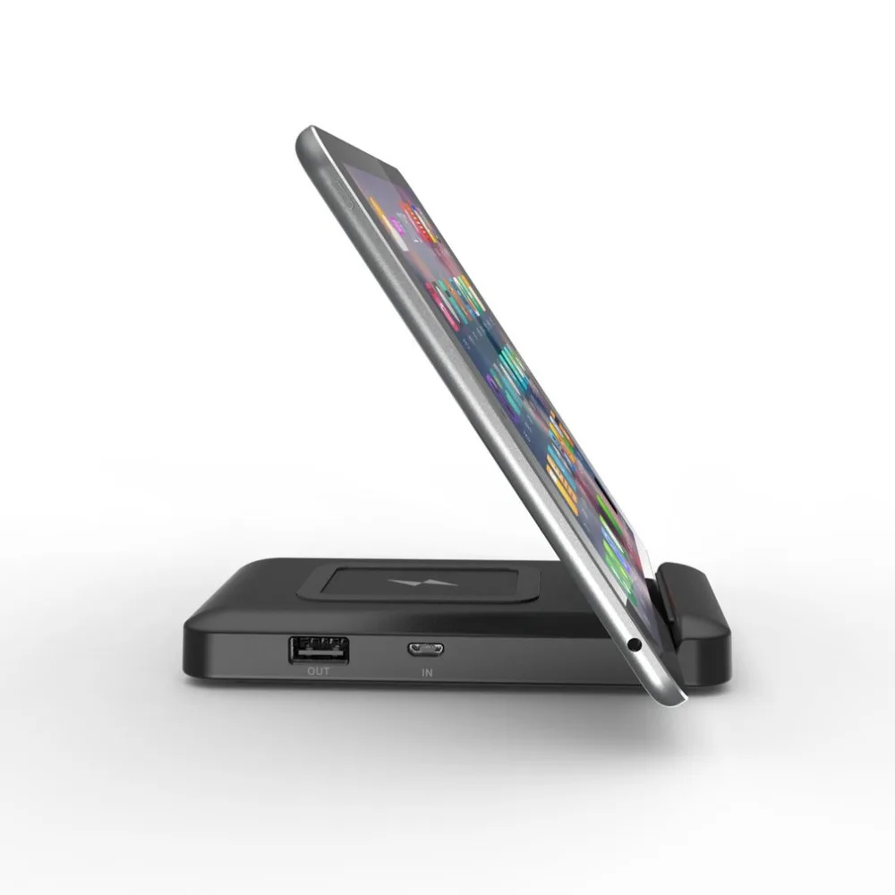 Wopow QI Wireless Charger Power Bank 4000mah with Digital Display 5V 1.5A 5W External Battery Powerbank for iPhone 8 8plus X