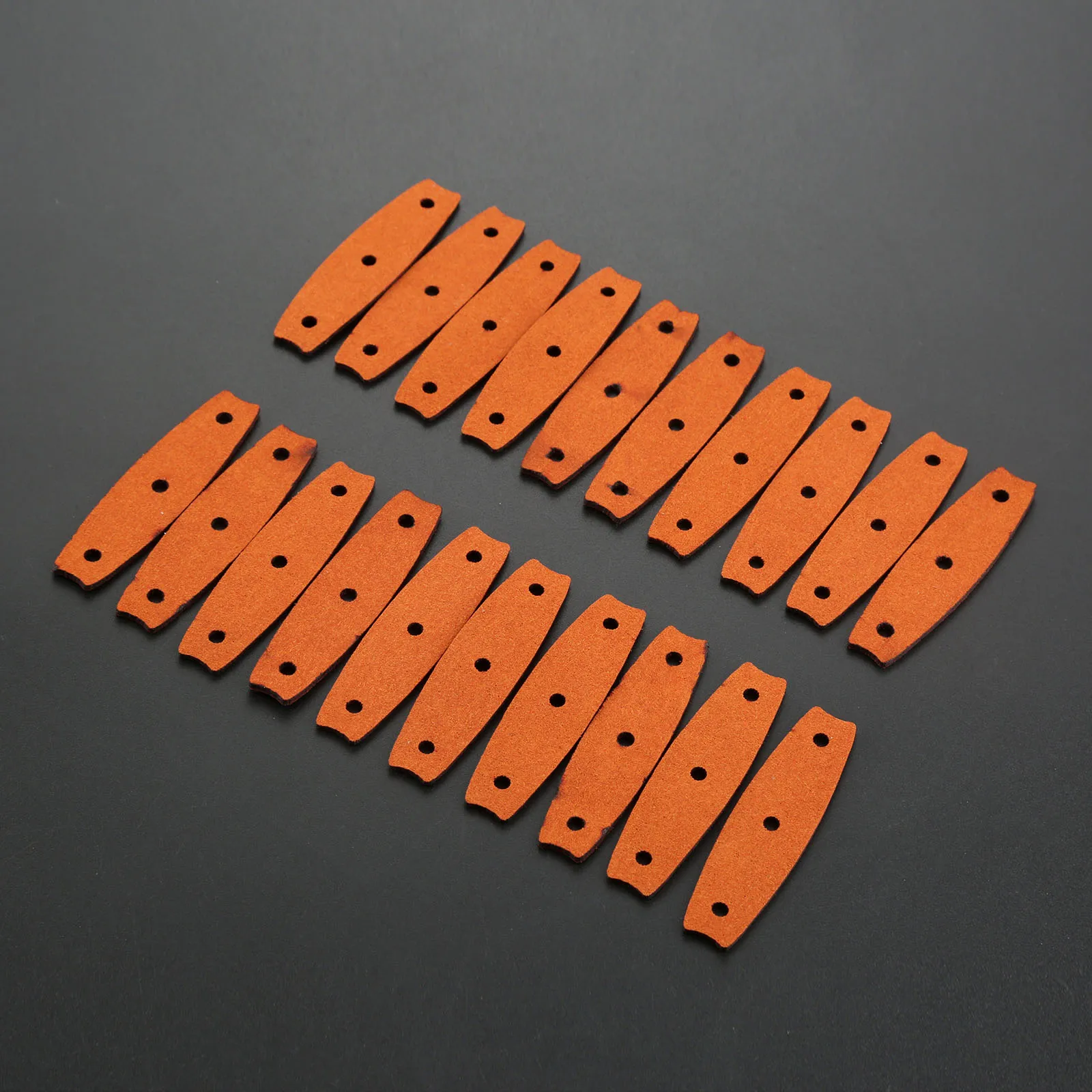 20pcs Brown Slingshot Pouches Pouch Microfiber Leather+Multi Hole