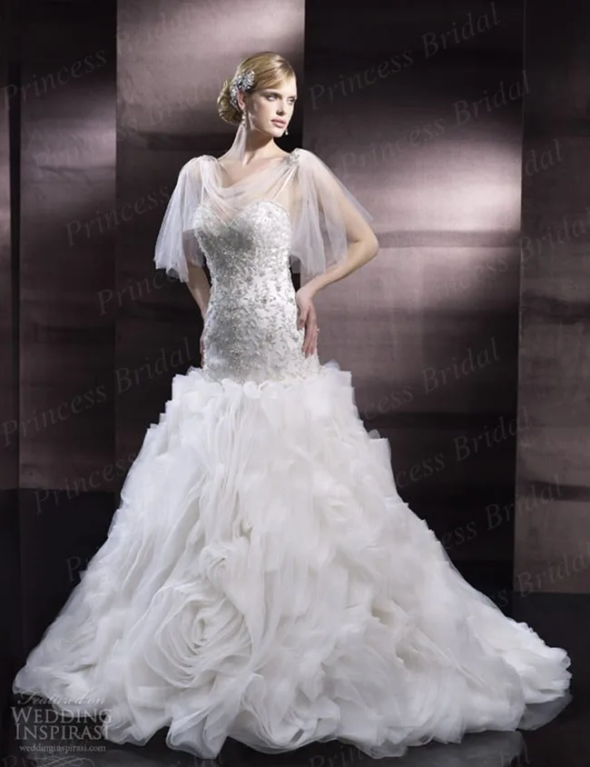 Free Shipping Expensive Design Mermaid Sweetheart Ruched Bodice Sweep Train Turkish font b Wedding b font