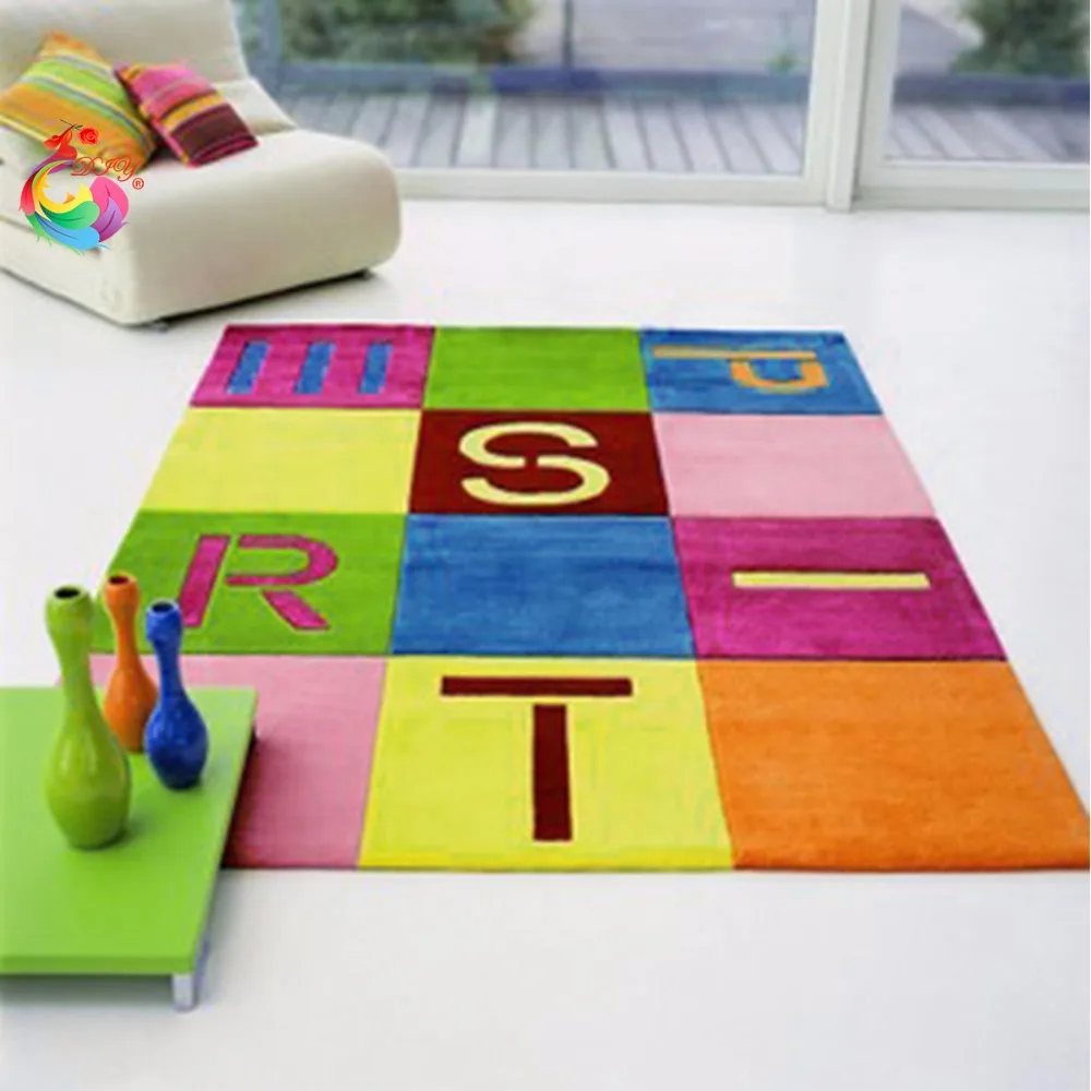 

Hook Rug Kit DIY Mat Needlework Kit Unfinished Crocheting Rug Yarn Cushion Embroidery Carpet Gray letters Big size110x82cm