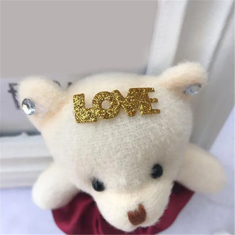 1 шт. плюшевый букет LOVE Bear игрушки высокого качества кулон в форме куклы унисекс милые пушистые медведи кукла игрушка малыш подарок на День святого Валентина 11 см