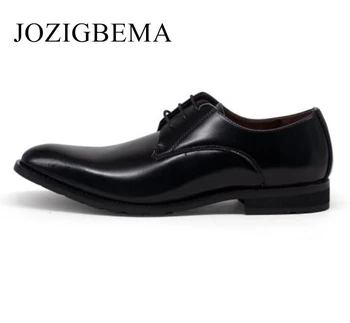 

2019 Luxury Brand Classic Man Pointed Toe Dress Shoes Mens Leather Black Wedding Shoes Oxford Shoes For Men Formal Shoes