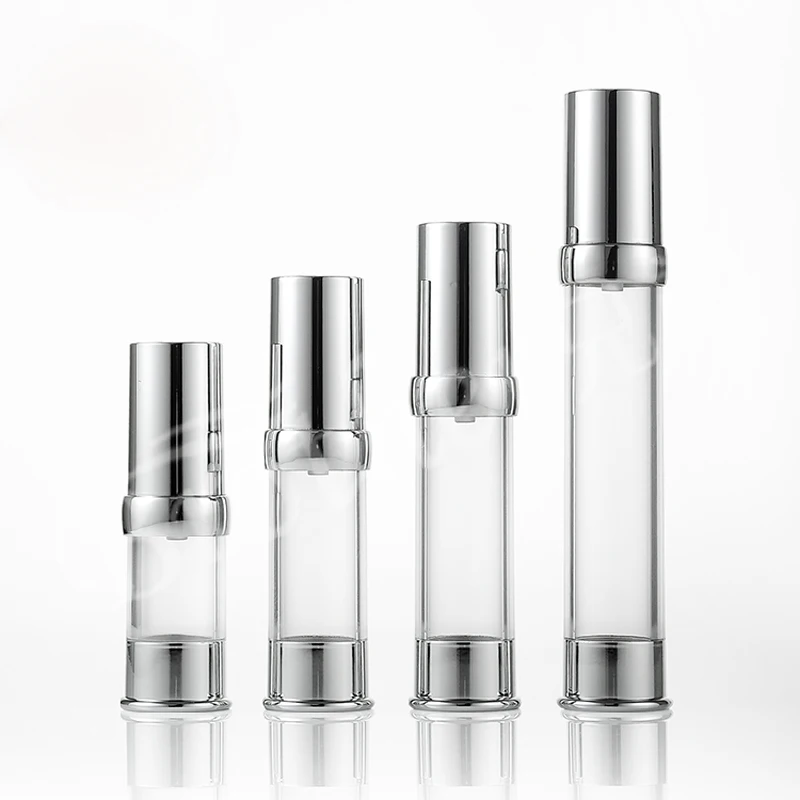 Download 10ml 15ml 20ml 30ml Silver Airless Bottle Plastic Lotion ...