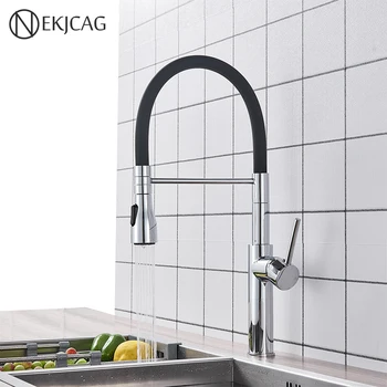 

Kitchen Faucet Chrome Sink Faucets Pull Out 360 Degree Swivel Faucets Single Handle 2 Function Water Outlet Mixer Tap