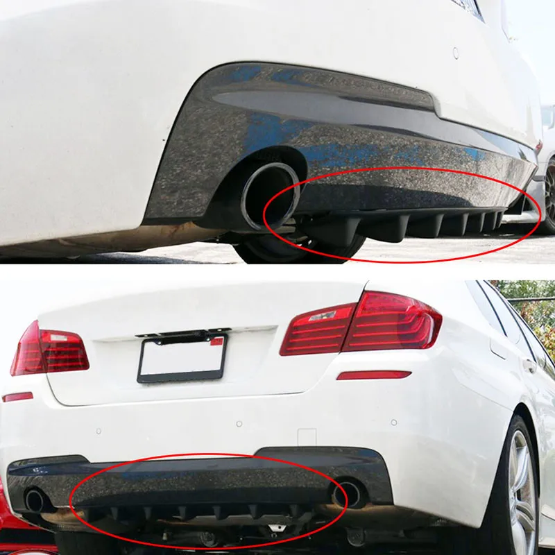 

car Rear Lip air Diffuser Fin for BMW 330e M235i Compact 520d 518d 428i 530d 130i E60 E36 F30 F30 335is Peugeot 207
