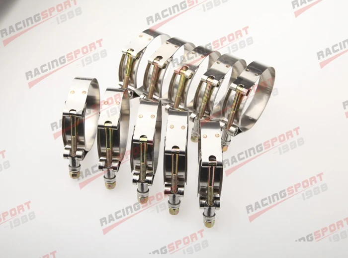 10 шт./упаковка Т образные зажимы для шланга 2 25 дюйма 60 68 мм|bolt clamp|t bolt clampturbo pipe |
