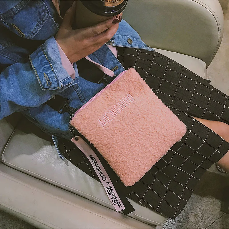 Menghuo Felt Women Bag HOT SALE 2017 Wool Women Messenger Bags Fashion Lady Crossbody Ribbon Women Shoulder Bags Drop Shipping (26)