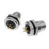Panel de conector para sensor de PCB, M12, tuerca delantera, brida, conectores M1216 impermeables, 4, 5, 8 pines, tornillo, acoplamiento roscado macho y hembra ► Foto 2/5