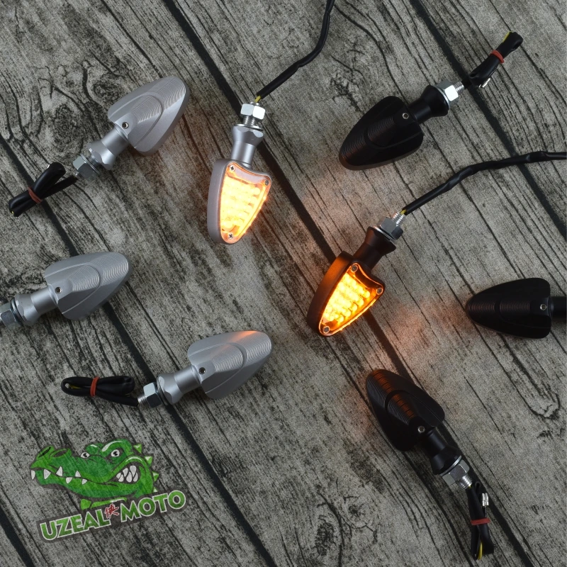 

High quality aluminum alloy motorcycle custom Triangle LED Turn signal lamp lights CE certifica
