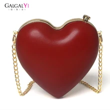 GALGALYI, новинка, сумка на плечо для женщин, Персиковое сердце, красное, черное, большая вместительность, женская сумка на плечо с цепочкой, сумка-мессенджер