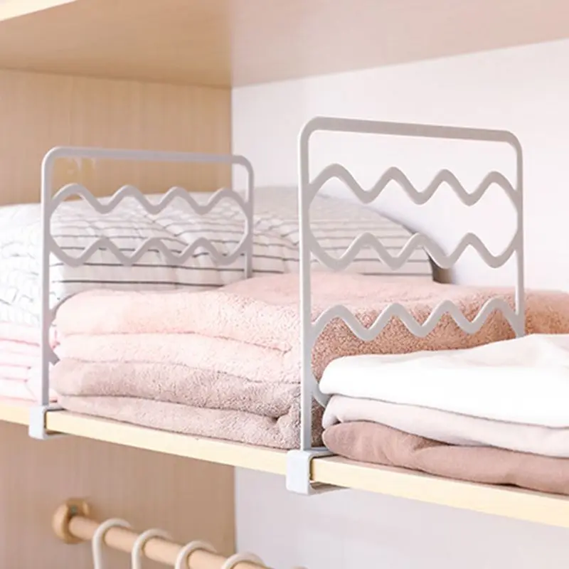 

Closet Shelf Dividers Wire Clothing Organizer Partition Storage Rack Wardrobe Division Board Clapboard MAR-14