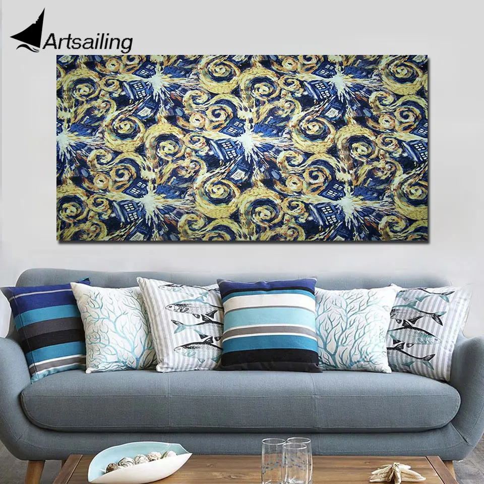 

Canvas Print Pictures Wall Art Framework 1 Piece Patterned Abstract PaintingPoster Modular Home Decor Living Room