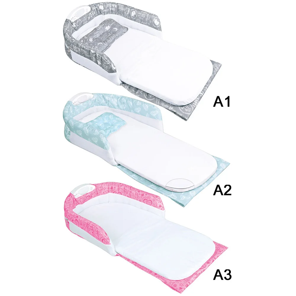 

Baby Snuggle Nest Infant Sleeper Bed Bassinet with Handle Nightlight Music New