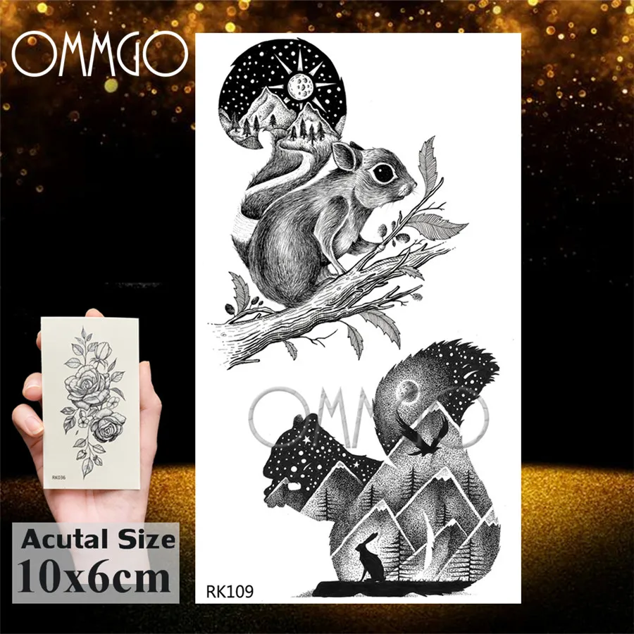 OMMGO Sexy Naked Girl Hot Temporary Tattoos Women Sticker Black Drawing Fake Tattoo Custom Tatoos Lips Body Art Arm Minimalist - Цвет: ORK109