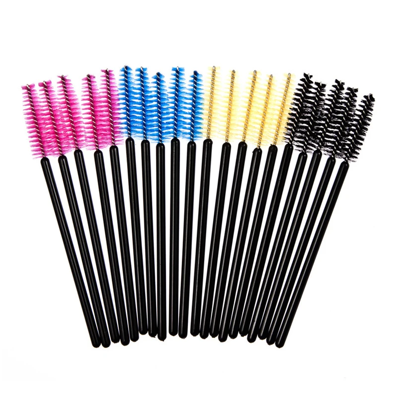 

QSTY 50Pcs Eyelash Brushes Makeup Brushes Disposable Mascara Wands Applicator Spoolers Eye Lashes Cosmetic Brush Makeup Tools