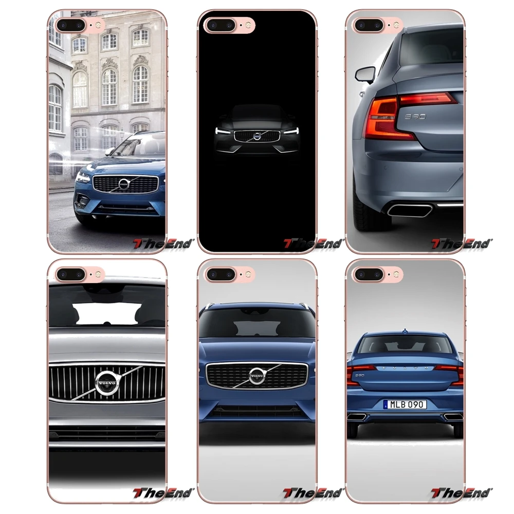 

luxury car volvo s90 For iPhone XS Max XR X 4 4S 5 5S 5C SE 6 6S 7 8 Plus Samsung Galaxy J1 J3 J5 J7 A3 A5 Soft Transparent Case