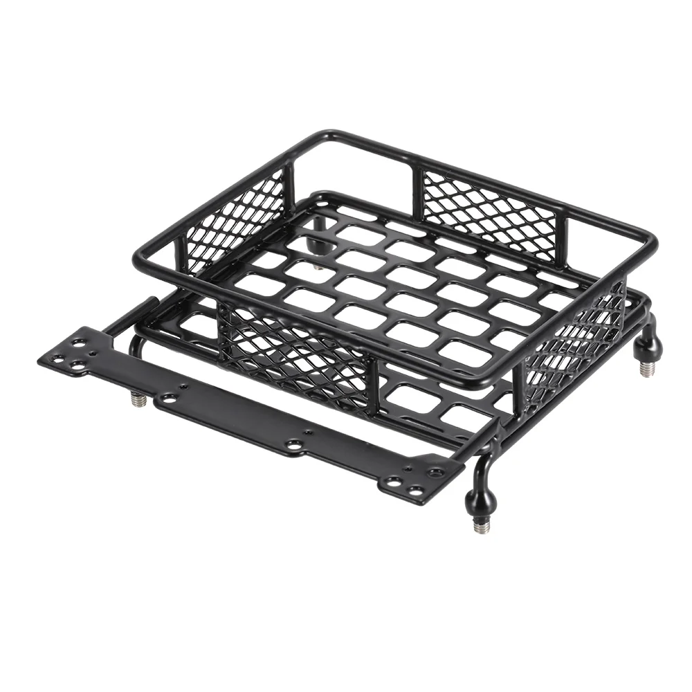 RC Rock Crawler Cars Roof Rack Luggage Carrier & LED Light Bar for RC Car 110 Truck TAMIYA CC01 CR01 AXIAL SCX10 RC4WD REDCAT (5)