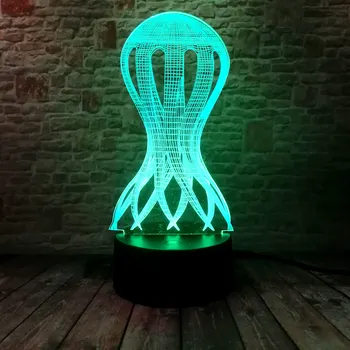 

Luminous Jellyfish Model 3D Illusion LED NightLight Colourful Flashing Light Glow in the Dark Animal Figure Toys