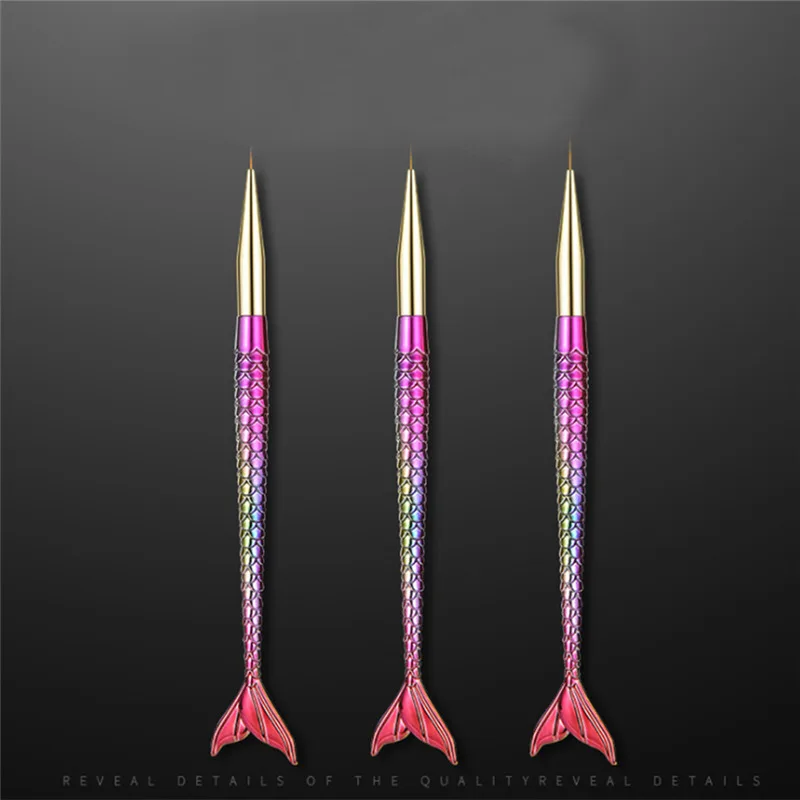 

Nail Art Brush Liner Line Stripe Fish Tail Gradient Pen Design Tip Painting Drawing Manicure Acrylic UV Gel Polish Tool 7/9/11mm