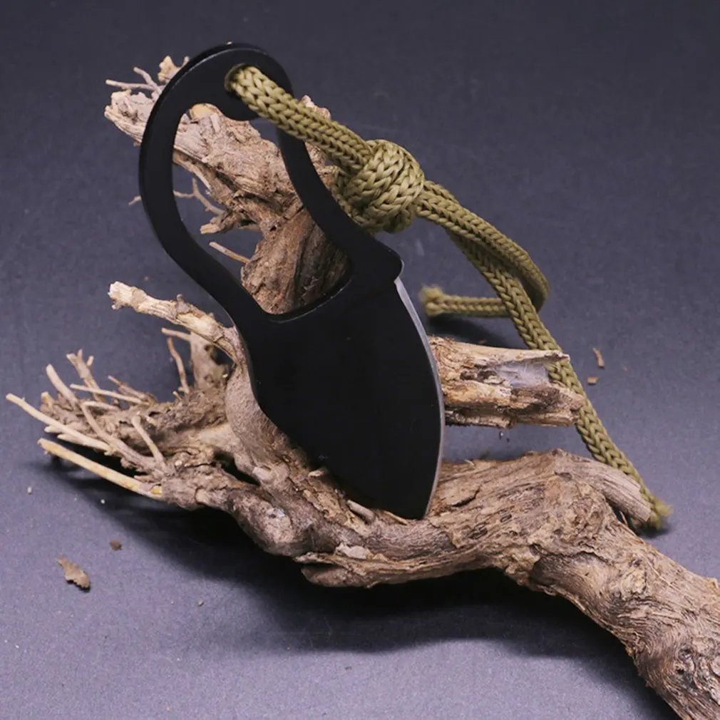 

Outdoor Camping Hiking EDC Tool Mini Small Straight Knife Self-defense Mountaineering Buckle Knife