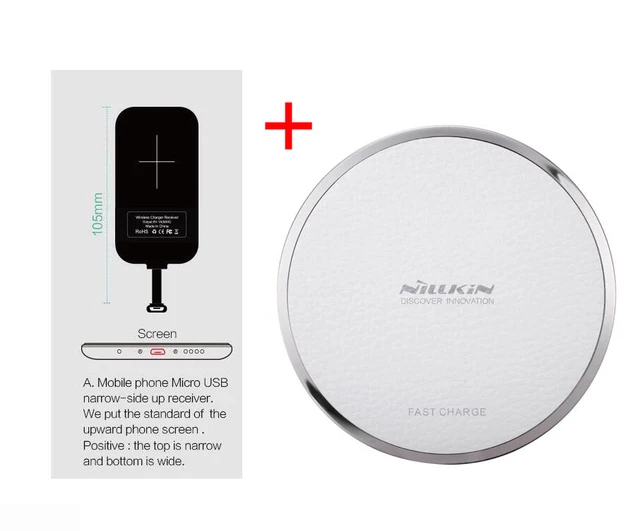 Erge, ernstige sap Inspectie Voor samsung galaxy a9 a8 draadloze opladen ontvanger en nillkin snelle  magic disk qi draadloze oplader pad voor samsung micro telefoon|charging  receiver|charger padqi wireless charger pad - AliExpress