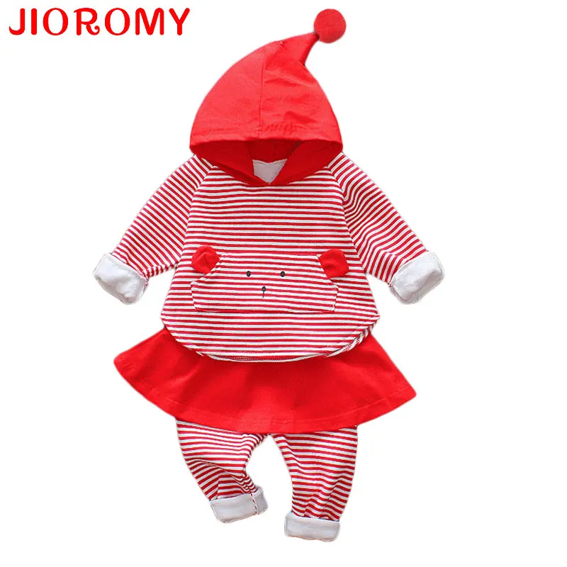 

JIOROMY 2018 Girls Striped Suit Sweater + Pants Set 2 Pieces Fashion Cartoon Puppy Dog Wizard Sharp-haired Fur Ball Kids Clothes