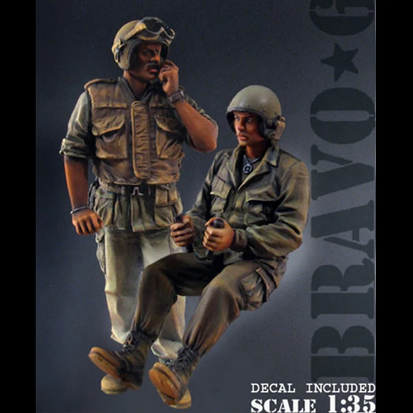 

1/35 American Pilot Soldier Vietnam War World War Ii 2pcs Resin Soldiers