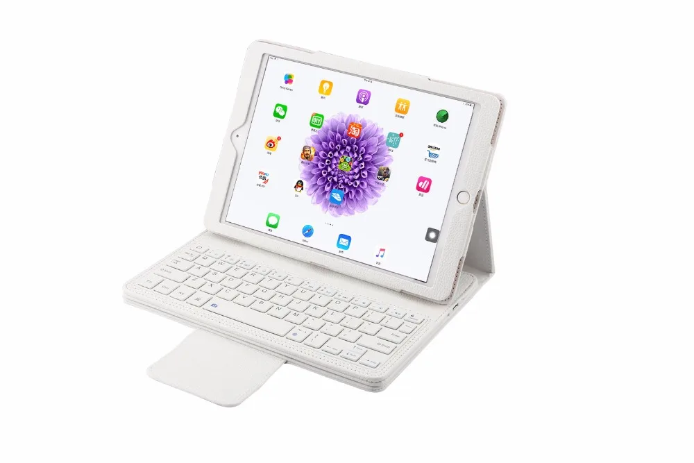Клавиатура чехол для Apple iPad Air 2, съемная Беспроводной Bluetooth клавиатура Folio кожаный чехол для iPad Air 2 A1566 A1567 Капа