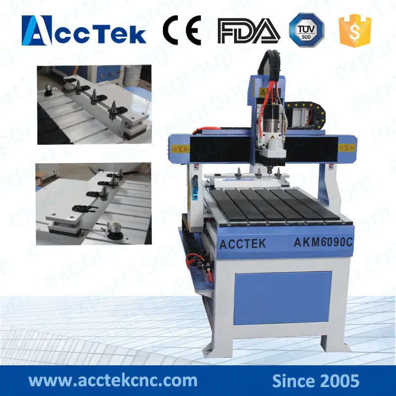 cnc small letters cutting engraving machine with 4 bits auto tools