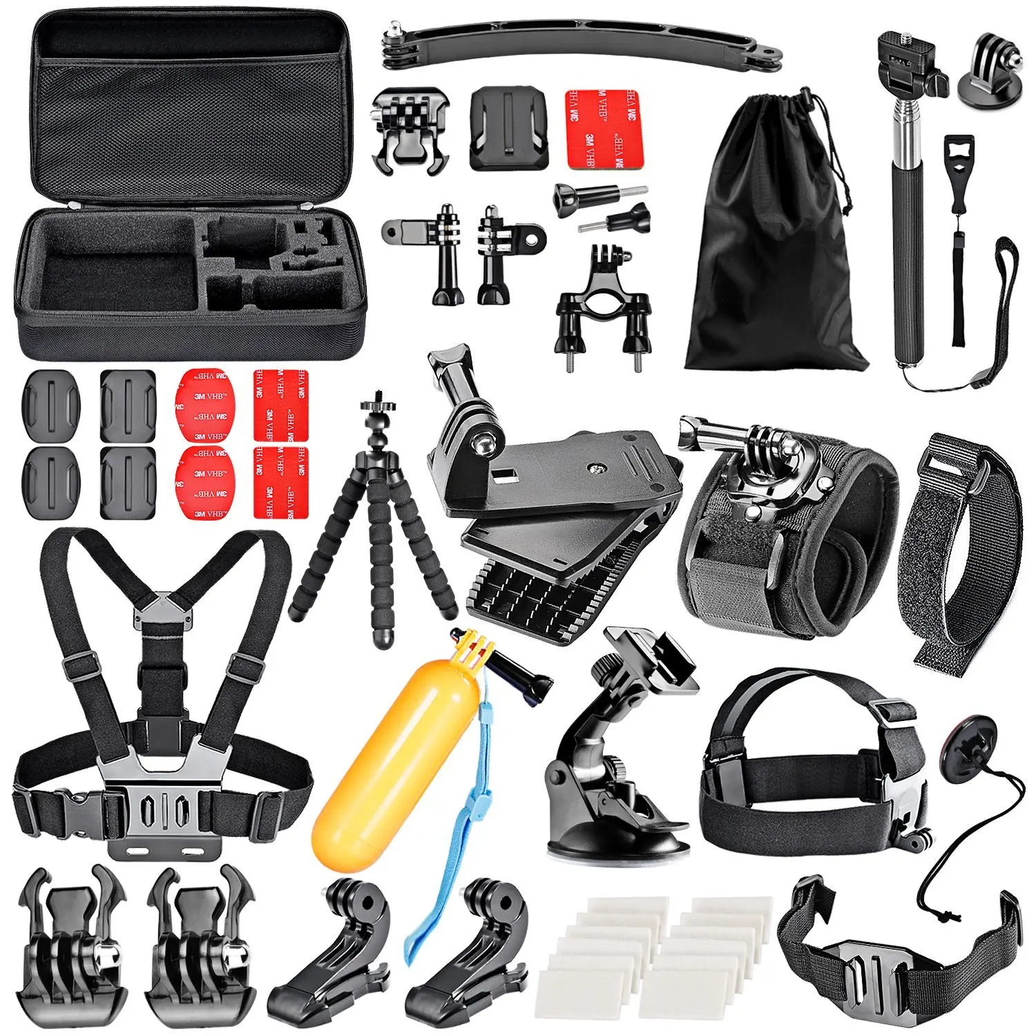 Wholesale 50-In-1 Sport Accessory Kit for GoPro Hero4 Session Hero1 2 3 3+ 4 SJ4000 5000 6000 7000 for gopro accessories Outdoor Sports Buy Cheap 50-In-1 Sport Accessory Kit for GoPro Hero4 Session Hero1 2 3 3+ 4 SJ4000 5000 6000 7000 for gopro accessories Outdoor Sports