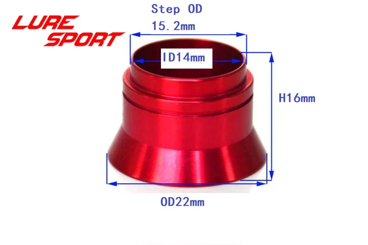 LURESPORT 6 шт. алюминиевое космическое кольцо с шаговым катушком части сиденья ветровой проверки стержня строительного компонента ремонтный Стержень DIY аксессуар