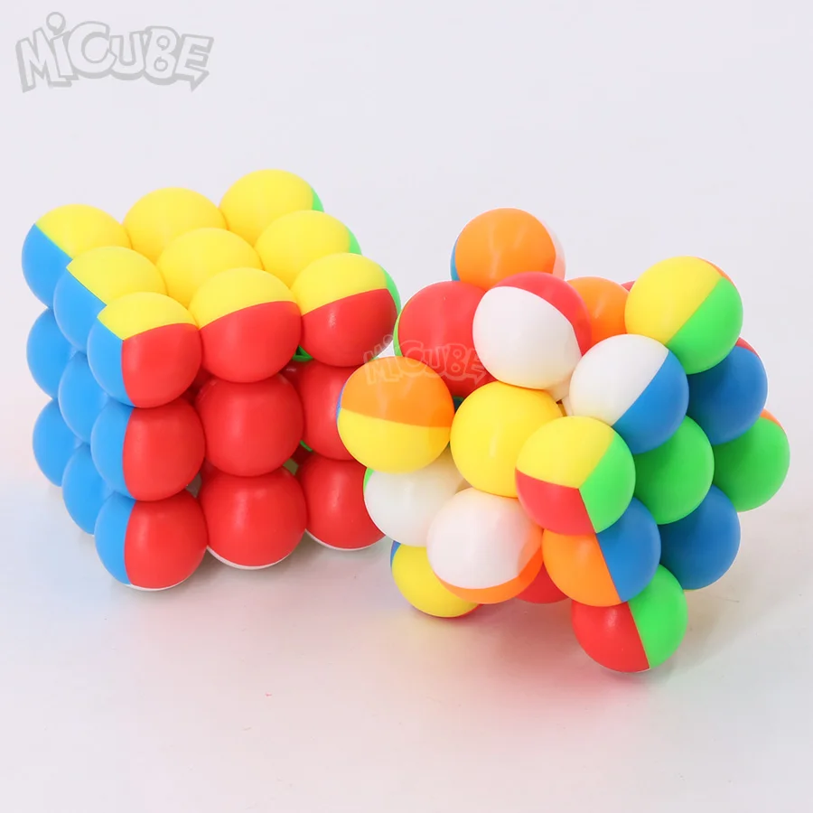 Yuanzhu кубический шар 3x3x3 магические кубики скорость Yongjun головоломка 60 мм без наклеек конкурсные Кубики Игрушки для детей Детские кубики