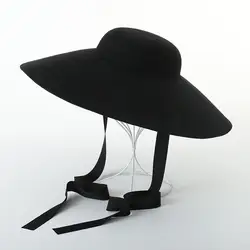 01809-hai8102 Лидер продаж % шерсть модная модель шоу стиль Досуг Леди Шляпа Fedora женская шляпа
