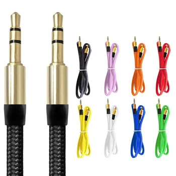 

3.5mm Male To Male Stereo Audio Jack Aux Auxiliary Cable For iPhone 6 5 5s For iPad MP3 Music Piayer in Car