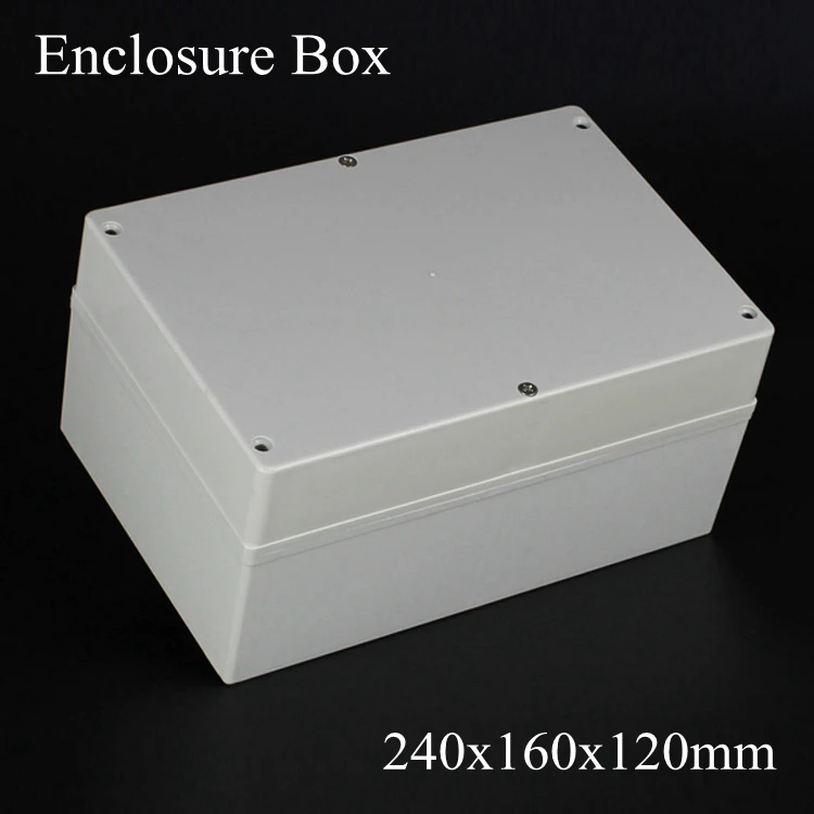 

(1 piece/lot) 240*160*120mm Grey ABS Plastic IP65 Waterproof Enclosure PVC Junction Box Electronic Project Instrument Case