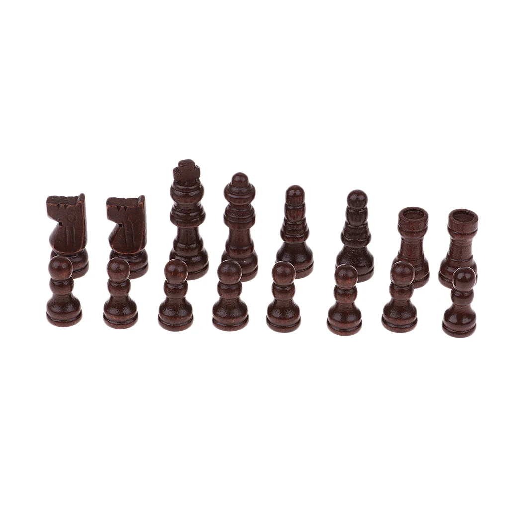 MagiDeal 3 in 1 International Backgammon Draughts Board Chess Game Chess Pieces Chessman 51mm King 32x