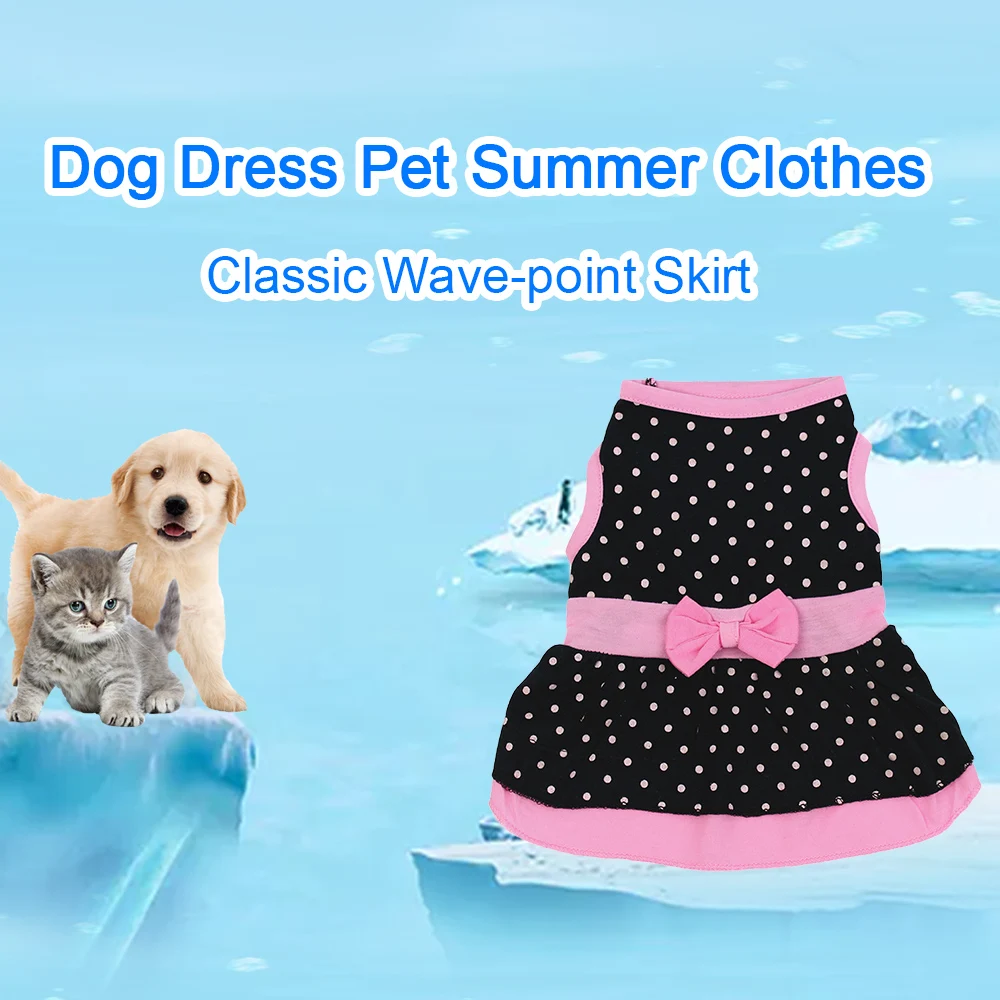 XS/S/M/L/XL Летнее модное платье-пачка для собак Одежда для домашних животных летняя юбка принцессы с бантом одежда для собак и кошек