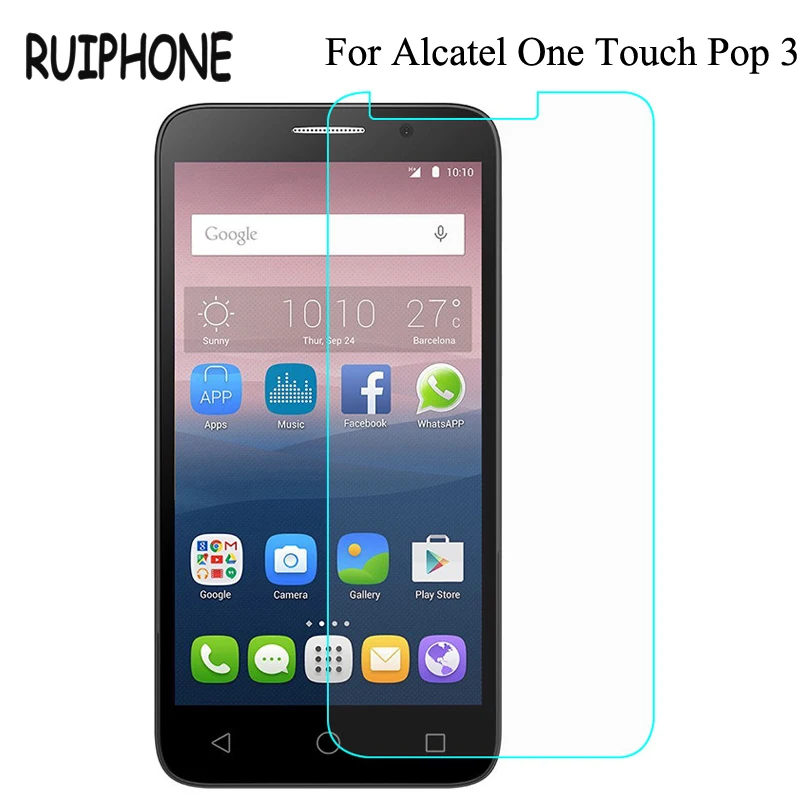 

RUIPHONE Tempered Glass For Alcatel One Touch Pop 3 5.0 / OneTouch Pop 3 5.5 inch OT POP3 Screen Protector Protective Film Guard