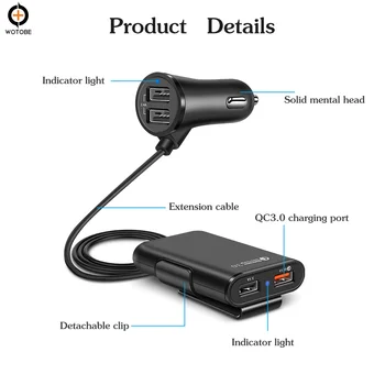 

USB Car Charger with QC3.0 Quick Charge 3.0, PowerDrive for Galaxy S7/S6/Edge/Plus for iPhone Xs/XS Max/XR/X/8 Huawei Google