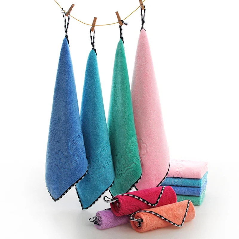 4pcs Miicrofiber Fabric Soft Kitchen Cleaning Cloth Scouring pad bath