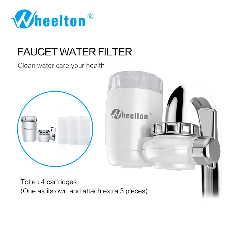 Wheelton 8 слоев очистки керамический фильтр для воды очиститель кухонный кран прикрепить дополнительные 3 картриджа