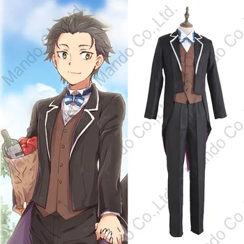

Anime Re:Life In A Different World From Zero Natsuki Subaru Cosplay Costumes Mens Butler Uniform Suit Halloween Cosplay Outfit