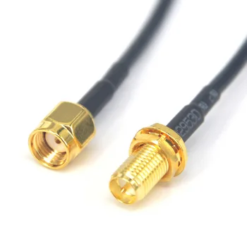 

100 Pcs 3M Antenna RP-SMA male to female connector adapter Extension Cable for WiFi Router
