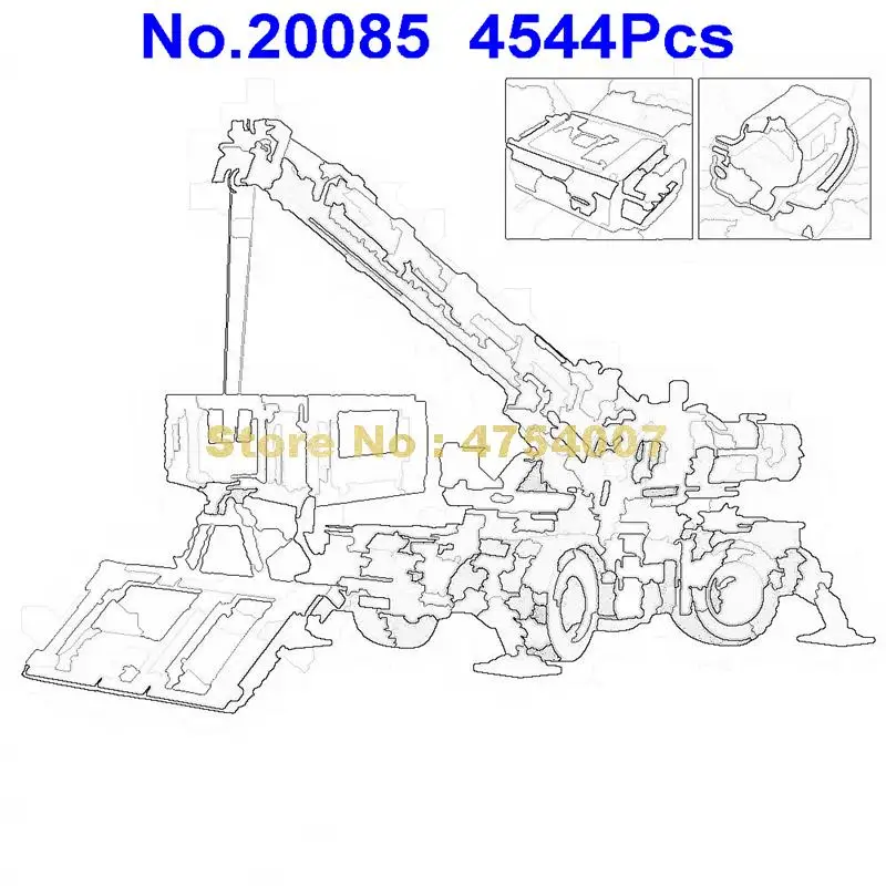 

4544pcs technic car rough terrain crane electric building blocks 42082 Toy